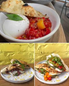 Italienische Snack vom NUVA, Mini Pizza, Calzone, Caprese für Special After Work Party